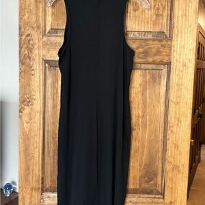 Gently Used Casual Black Sleeveless Ribbed Dress